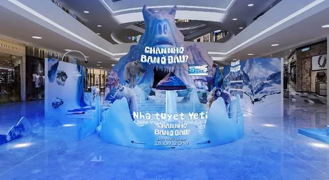 Khu vực nh&agrave; banh đầy vui nhộn trong Nh&agrave; Tuyết Yeti
