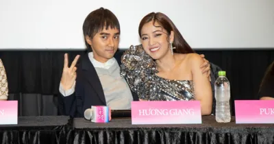 Hương Giang "hóa đàn ông" khi công bố dự án Sắc Đẹp Dối Trá