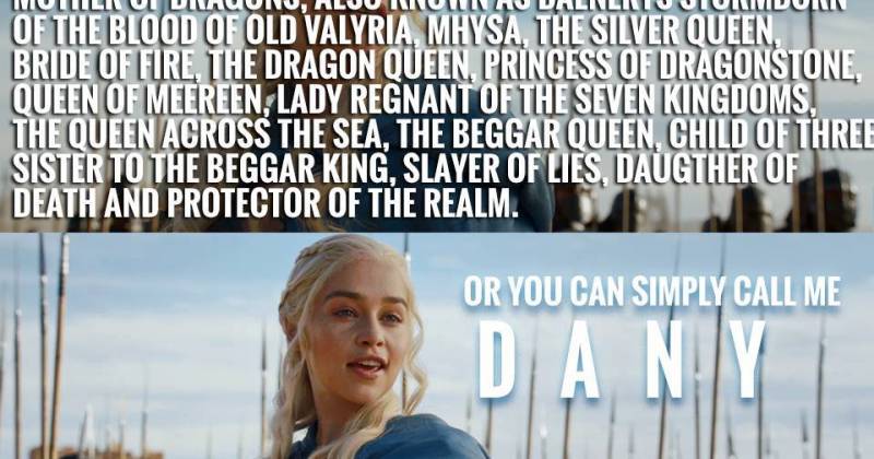 Daenerys who?