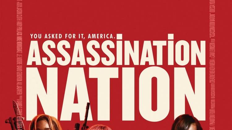 Poster Assassination Nation với 4 nhân vật chính (NEON)