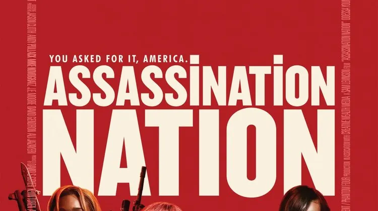 Poster Assassination Nation với 4 nhân vật chính (NEON)