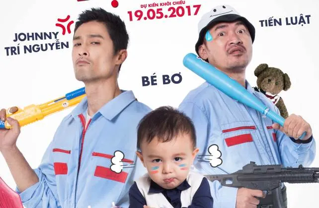 Poster đầu tiên khoe độ “cute vô đối” của nhóc tì đáng yêu siêu cấp và hai anh chàng “vú em tập sự” không phải dạng vừa.