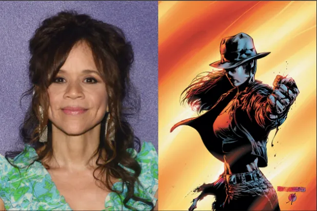Rosie Perez và nhân vật Renee Montoya trong Birds of Prey (TheWrap)