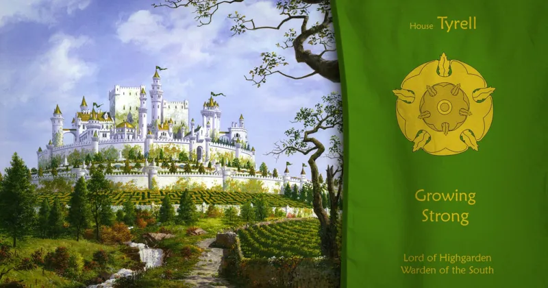 Hình vẽ Highgarden trong nguyên tác tiểu thuyết.
