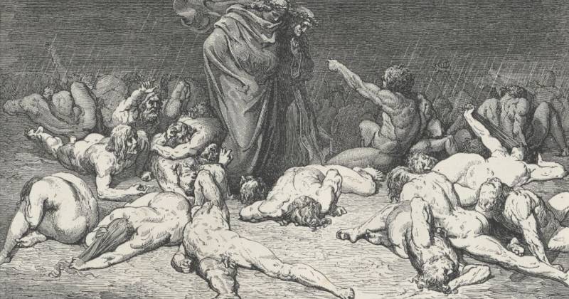 Tranh khắc của Gustave Doré, Dante gặp Ciacco