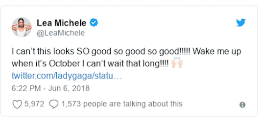 Đoạn chia sẻ của nữ ca sĩ Lea Michele trên twitter.