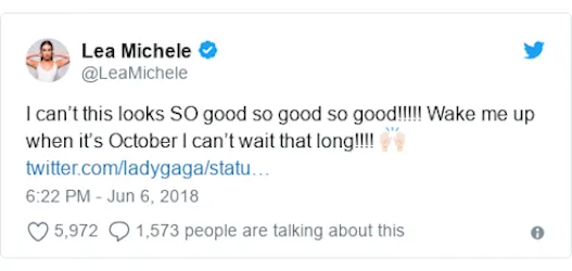 Đoạn chia sẻ của nữ ca sĩ Lea Michele tr&ecirc;n twitter.