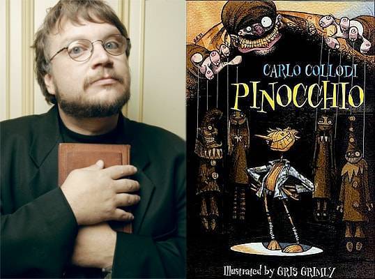 Guillermo del Toro và bìa sách Pinocchio (The Film Stage)