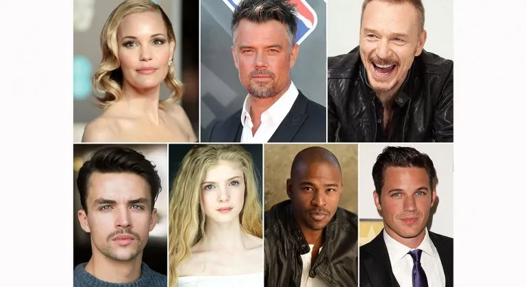Theo chiều kim đồng hồ: Leslie Bibb; Josh Duhamel; Ben Daniels; Andrew Horton; Elena Kampouris; Mike Wade; Matt Lanter (THR/Netflix)