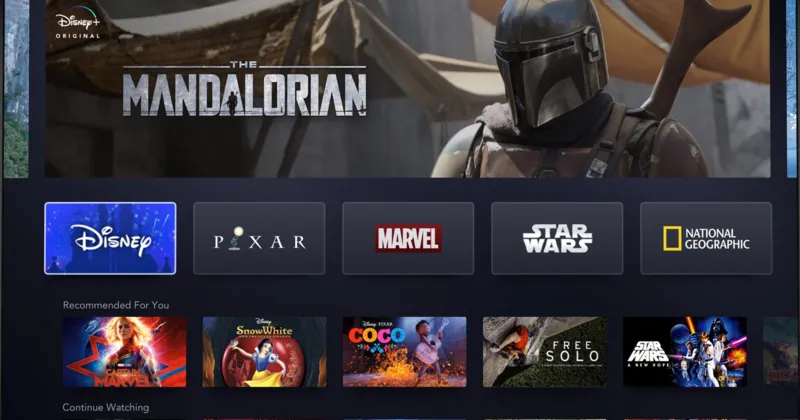Giao diện của Disney+ (Ảnh: Bob Iger)