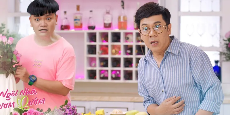"Vua Thiệu Trị" Thành Lộc và "Thái tử" Trịnh Tú Trung trong Ngôi Nhà Bươm Bướm.