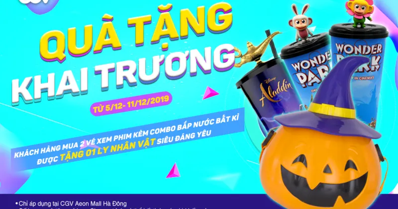 Quà tặng khai trương dành cho khán giả ghé thăm CGV Aeon Hà Đông.