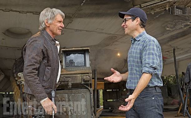 J.J.Abrams và Harrison Ford.