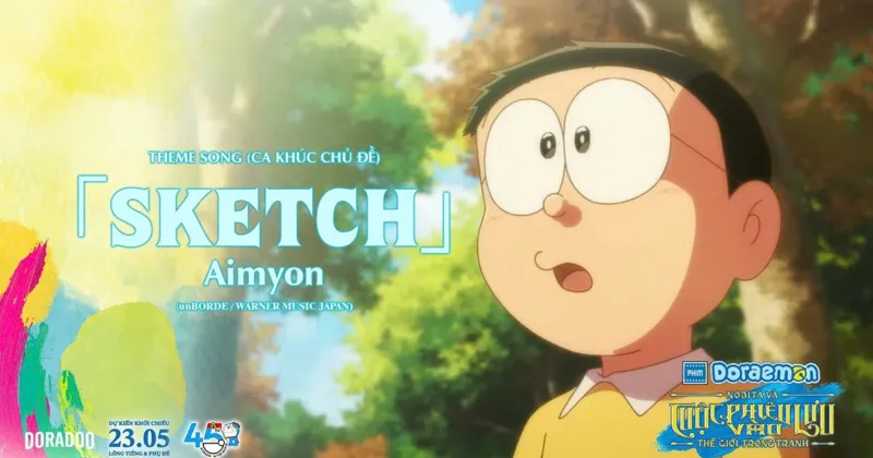 Sketch ch&iacute;nh l&agrave; b&agrave;i h&aacute;t chủ đề của Doraemon Movie 44