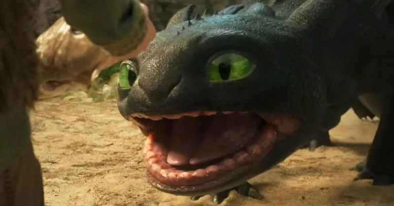 Toothless dù có làn da đen thui nhưng biểu cảm rất dễ thương