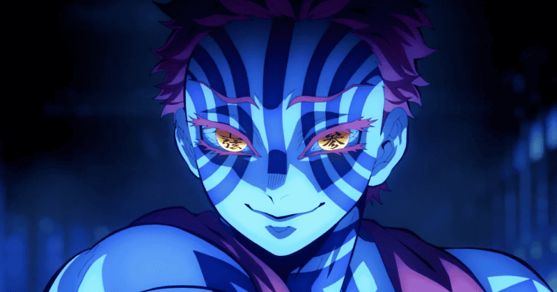 Akaza là một Thượng huyền hiếm hoi có quá khứ đau thương