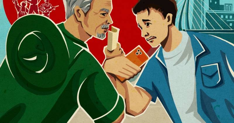 H&igrave;nh ảnh đầu ti&ecirc;n của Nghỉ H&egrave; Sợ Nghỉ Hưu lấy cảm hứng từ phong c&aacute;ch tranh cổ động