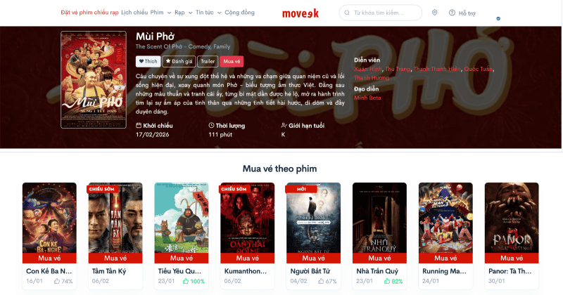 Xem lịch chiếu v&agrave; mua v&eacute; xem phim si&ecirc;u tiện lợi, nhanh ch&oacute;ng tại Moveek