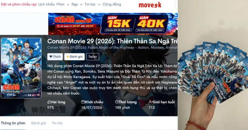 Chương trình áp dụng cho các đơn hàng mua vé trên Moveek