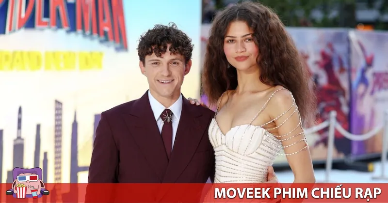 Tom Holland v&agrave; Zendaya tại buổi c&ocirc;ng chiếu Người Nhện 4: Khởi Đầu Mới