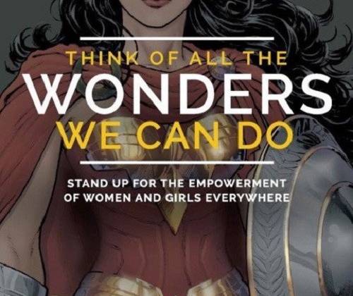 Poster tuyên truyền về Đại sứ Wonder Woman của LHQ.