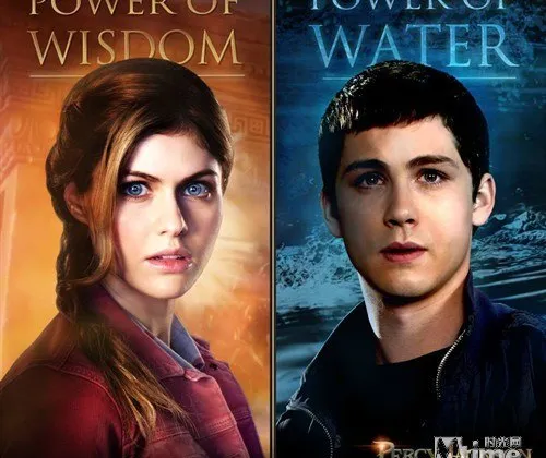 Poster nh&acirc;n vật của Alexandra Daddario v&agrave; Logan Lerman.