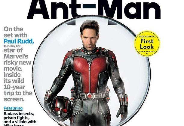 Hình ảnh của Ant-Man trên bìa tạp chí EW số mới nhất.