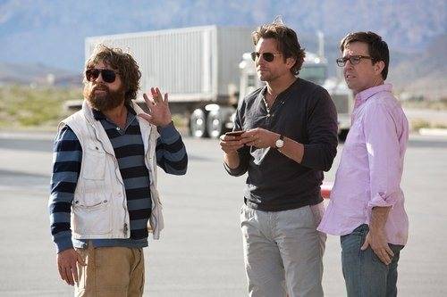 Ba diễn viên chính Zach Galifianakis, Bradley Cooper và Ed Helms của loạt phim "The Hangover". Ảnh: Warner Bros.