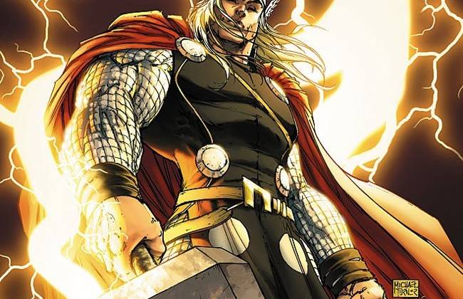 Tạo hình của nhân vật Thor trong truyện tranh. Ảnh: Marvel.