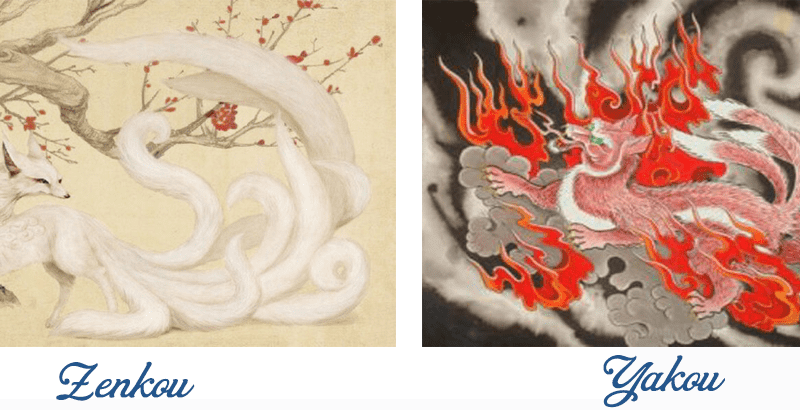 Zenkou v&agrave; Yakou trong mi&ecirc;u tả của người Nhật xưa.