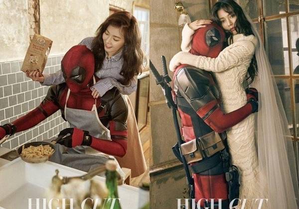 Cảnh Deadpool tình tứ với nữ ca sĩ Hyuna của Hàn Quốc