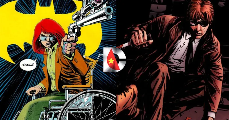 Barbara Gordon (Batman/Oracle-b&ecirc;n tr&aacute;i), James Gordon Junior (b&ecirc;n phải)