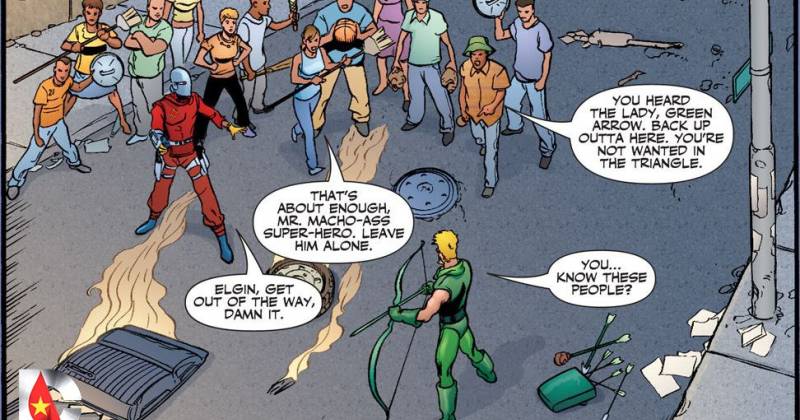 Dân chúng đứng ra bảo vệ Deadshot khi hắn bị Green Arrow truy bắt..