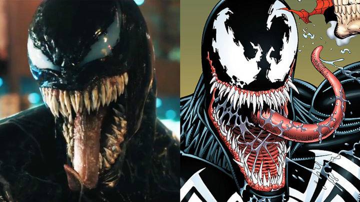 Venom trong phim và Venom trong truyện. (Ảnh: IGN)