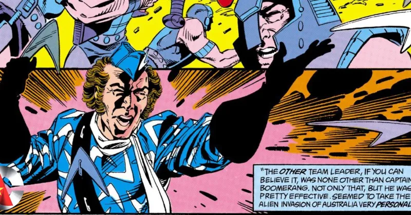 Captain Boomerang thể hiện uy phong.