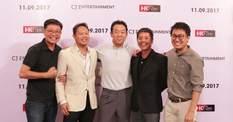 Ban l&atilde;nh đạo CJ E&M Việt Nam v&agrave; HKFilm trong ng&agrave;y th&agrave;nh lập.