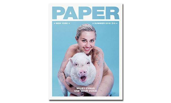 Miley trên bìa tạp chí Paper