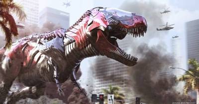 Hỉnh ảnh T-rex Zord của Red Ranger được tiết lộ
