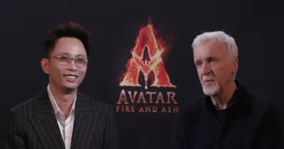 Rhymastic gặp đạo diễn James Cameron tại sự kiện công chiếu Avatar 3: Lửa và Tro Tàn