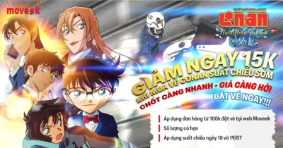 Mã CONAN29 giảm 15K vé suất chiếu sớm Conan Movie 29