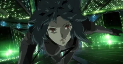 Scarlett Johansson cùng đạo diễn Rupert Sanders trên phim trường Ghost in the Shell