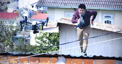 Bất chấp chấn thương, Cường Seven phi thân qua hai mái nhà