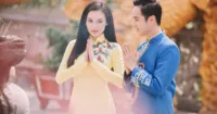 Nhật Tinh Anh tình tứ bên Cao Thùy Linh cùng nhau đón xuân